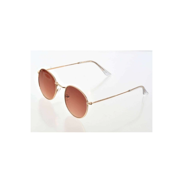 Sarı Metal Çerçeve Güneş Gözlüğü - Moda Gözlük