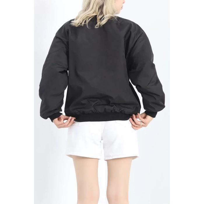 Unisex Bomber Ceket Siyah - 20362.1761.