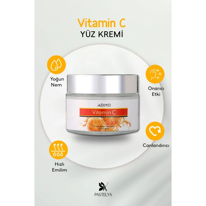 Vitamin C Yüz Kremi 50 G – Nemlendirici Ve Onarıcı