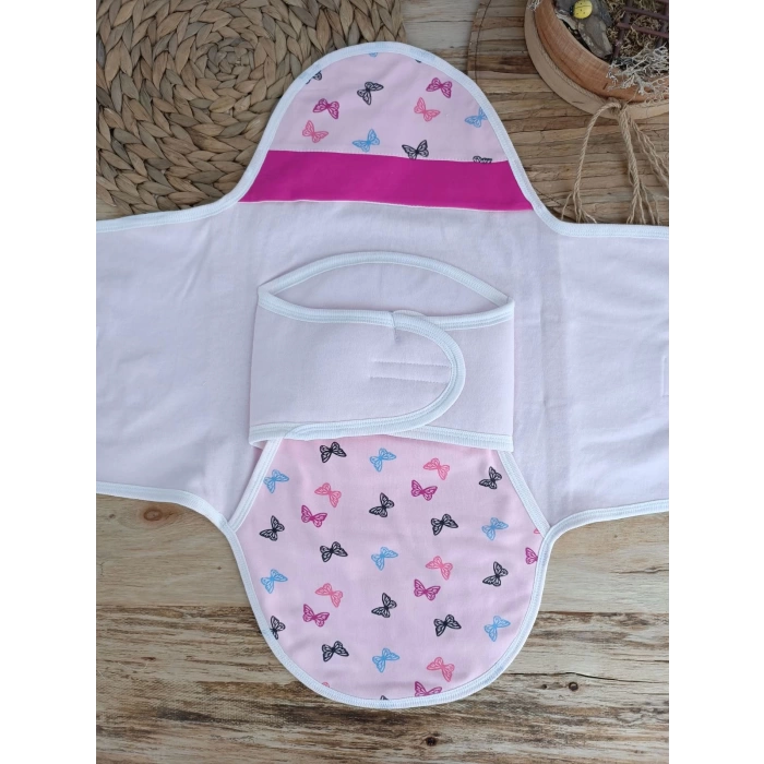 Yenidoğan İlk Baharın Ceylanı Nakışlı Çıt Çıt Kapama Bebek Kundak