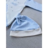 0-3 3-6 Ay Lucky Baby Nakışlı Es Çizgi Boy Şapkalı Erkek Bebek Tulumu