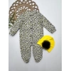 0-3-6-9 Ay Leopar Baskılı Tam Boy Çıtçıtlı Patikli Güllü Boneli Kız Bebek Tulumu