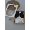 0-6 Ay Yelekli Papyon Smokin Erkek Bebek Hediyelik, Mevlütlük, Sünnetlik 5 Parça Takım
