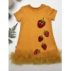 1-2-3 Yaş Fiyonklu Mickey Astarlı Etekli Kız Bebek Tütü Elbisesi