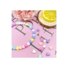 100 gr (500 adet) Şeker Rengi Akrilik Kalp Boncuklar Renkli Karışık Plastik Pastel Boncuklar Ara Boncuk Kalp Şekilli Kolye Bilezik için