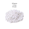 100 gram 12mm Beyaz Renk Plastik İnci Boncuk Çanta ve Takı Yapım Boncuğu (~80 adet)