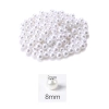 1.000 gram (1 kg.) 8mm Beyaz Renk Plastik İnci Boncuk Çanta ve Takı Yapım Boncuğu (~3.200 adet)