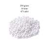 250 gram 10mm Beyaz Renk Plastik İnci Boncuk Çanta ve Takı Yapım Boncuğu (~475 adet)