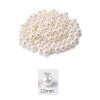 250 gram 12mm Krem Renk Plastik İnci Boncuk Çanta ve Takı Yapım Boncuğu (~200 adet)
