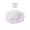 250 gram 16mm Beyaz Renk Plastik İnci Boncuk Çanta ve Takı Yapım Boncuğu (~85 adet)