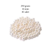 250 gram 16mm Krem Renk Plastik İnci Boncuk Çanta ve Takı Yapım Boncuğu (~85 adet)