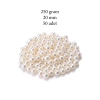 250 gram 20mm Krem Renk Plastik İnci Boncuk Çanta ve Takı Yapım Boncuğu (~50 adet)