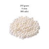 250 gram 8mm Krem Renk Plastik İnci Boncuk Çanta ve Takı Yapım Boncuğu (~800 adet)