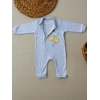 3-6 18-24 24-36 Ay Uçan Balonlar Nakışlı Ef Boy Fermuarlı Erkek Bebek Tulumu