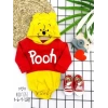 3-6-9-12 Ay Kapşonlu Pooh Desenli Uzun Kollu Kız Erkek Bebek Bady &zıbın