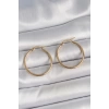 316 Çelik Gold Renk 27 mm Halka Model Kadın Küpe