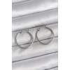316 Çelik Gümüş Renk 22 mm Halka Model Kadın Küpe