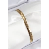 316L Çelik Ezme Zincir Model Gold Renk Kadın Bileklik