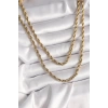 316L Çelik Gold Renk 1 Metre Burgu Zincir Kadın Kolye