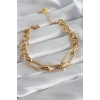 316L Çelik Gold Renk Zincir Model Kadın Bileklik