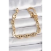 316L Çelik Gold Renk Zincir Model Kadın Bileklik