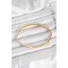 316L Çelik Gold Renk Zirkon Taşlı 65 mm İnce Kadın Kelepçe Bileklik