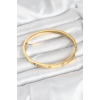 316L Çelik Gold Renk Zirkon Taşlı 65 mm Kadın Kelepçe Bileklik