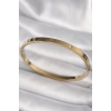 316L Çelik Gold Renk Zirkon Taşlı Model Kadın Bilezik