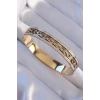 316L Çelik Gold Renk Zirkon Taşlı Model Kelepçe