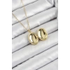 316L Çelik Zincir Açılabilir Sanatsal Vintage Çiçek Model Gold Renk Kadın Kolye