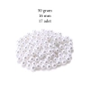 50 gram 16mm Beyaz Renk Plastik İnci Boncuk Çanta ve Takı Yapım Boncuğu (~17 adet)