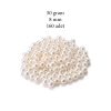 50 gram 8mm Krem Renk Plastik İnci Boncuk Çanta ve Takı Yapım Boncuğu (~160 adet)