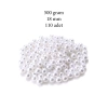 500 gram 18mm Beyaz Renk Plastik İnci Boncuk Çanta ve Takı Yapım Boncuğu (~110 adet)
