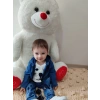 9-12-18-24 Ay Kot Kumaş Kapşonlu Uzun Kol Sweatli Kot Kumaş 3lü Erkek Bebek Takımı