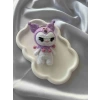 Amigurumi Anahtarlık  El Yapımı Kuromi 12 cm Lila