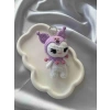 Amigurumi Anahtarlık  El Yapımı Kuromi 12 cm Lila