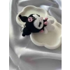 Amigurumi Anahtarlık  El Yapımı Kuromi 12 cm Siyah