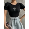 Bac nakışlı bluz