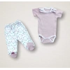 Bahar Çiçekleri Nakışlı %100 Cotton Antibakteriyel 10lu Zıbın Takımı Hastane Çıkışı