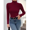 Balıkçı yaka dar kesim kaşkorse kazak Bordo