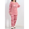 Battal Polar Pijama Takımı Pembe - 19199.1048.