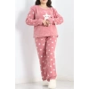 Battal Polar Pijama Takımı Pembe3 - 19199.1048.