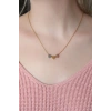 Çelik 3 Renkli Minimal 3lü Kalp Kolye