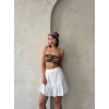 Çingene keten etek beyaz s24808