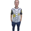 Erkek T-Shirt 59 Numara Baskılı Sarı (Kesik Elyaf Kumaş)