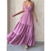 Fırfırlı katlı elbise s255049