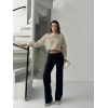 Fit comfort siyah salaş pantolon A6011