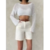 Gabardin kumaş şort