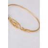 Gold Çelik Akrepli Erkek Kelepçe Bileklik