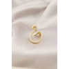 Gold Renk Metal Ok Tasarımlı Zirkon Taşlı Kadın Yüzük